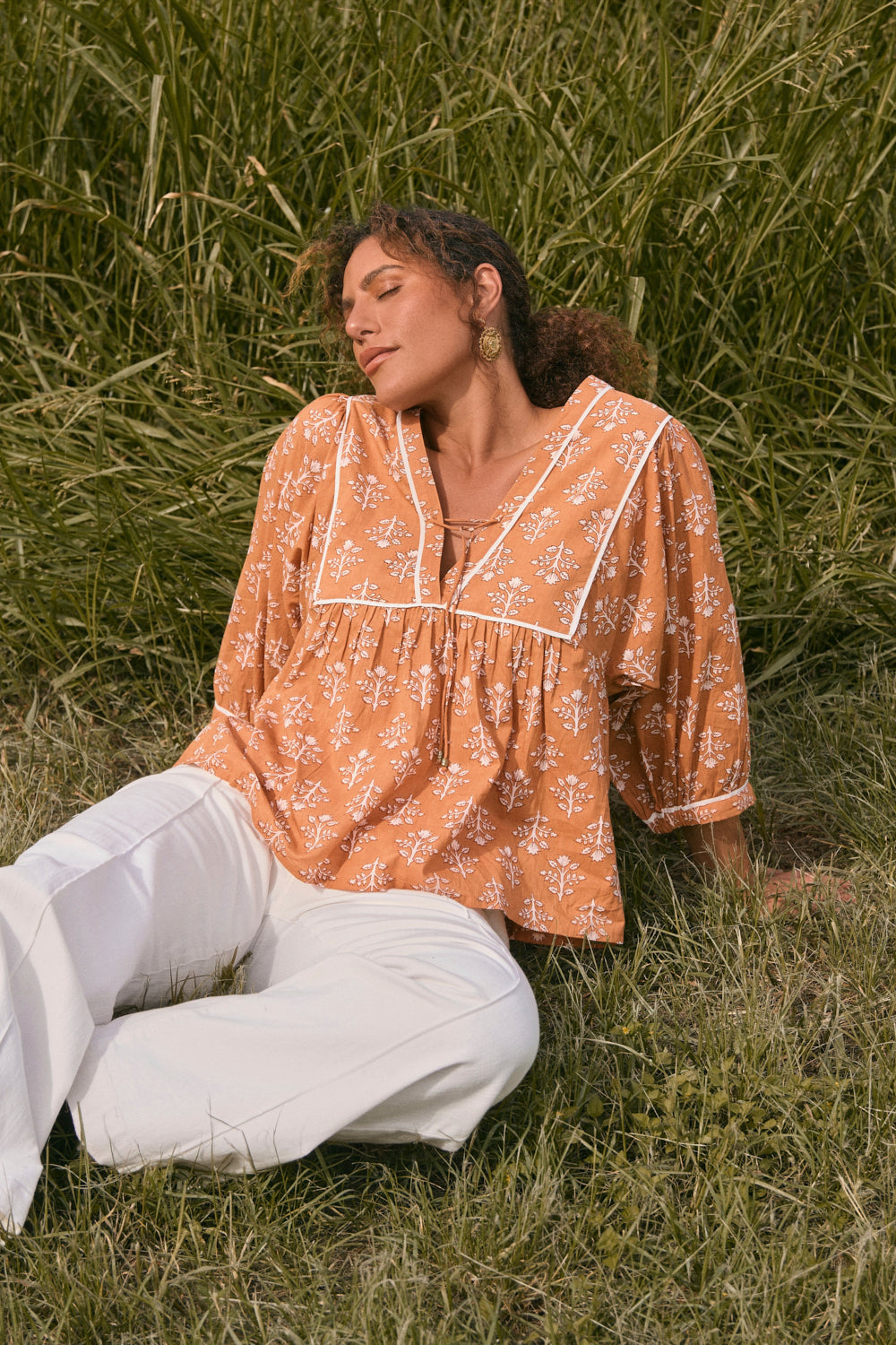 Cairo Boho Blouse in Millefiori