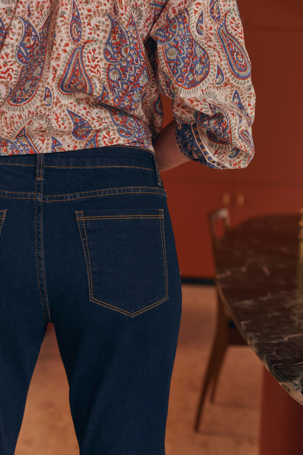 Adrift Denim Fitted Jeans in Dark Wash