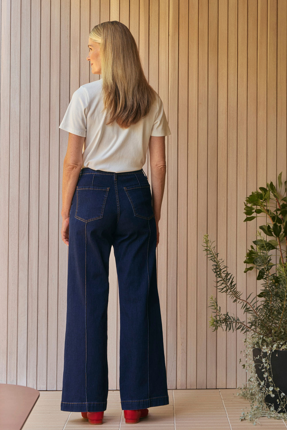 Adrift Denim Wide Leg Jeans in Dark Wash