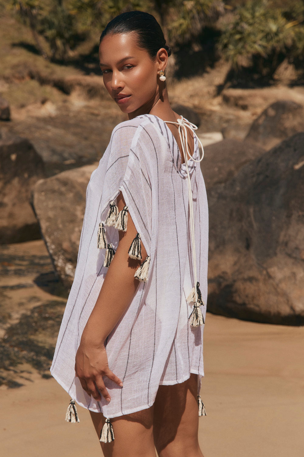 Aleah Tunic Top in Mariner, Blouse - Adrift Clothing