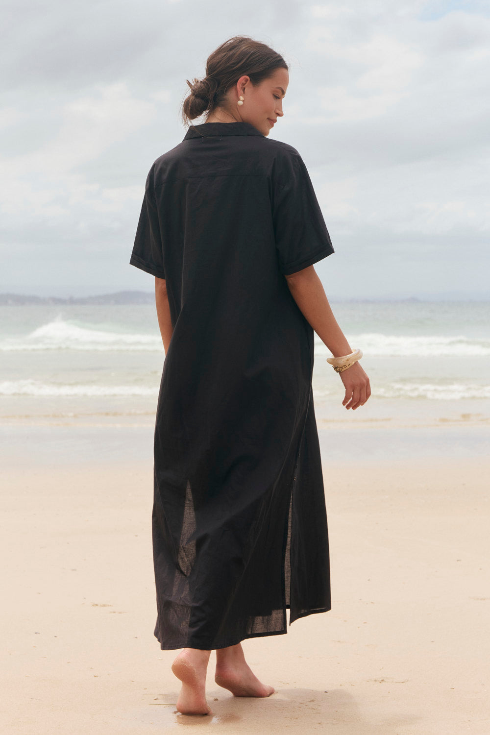 Amani Collared Dress in Black