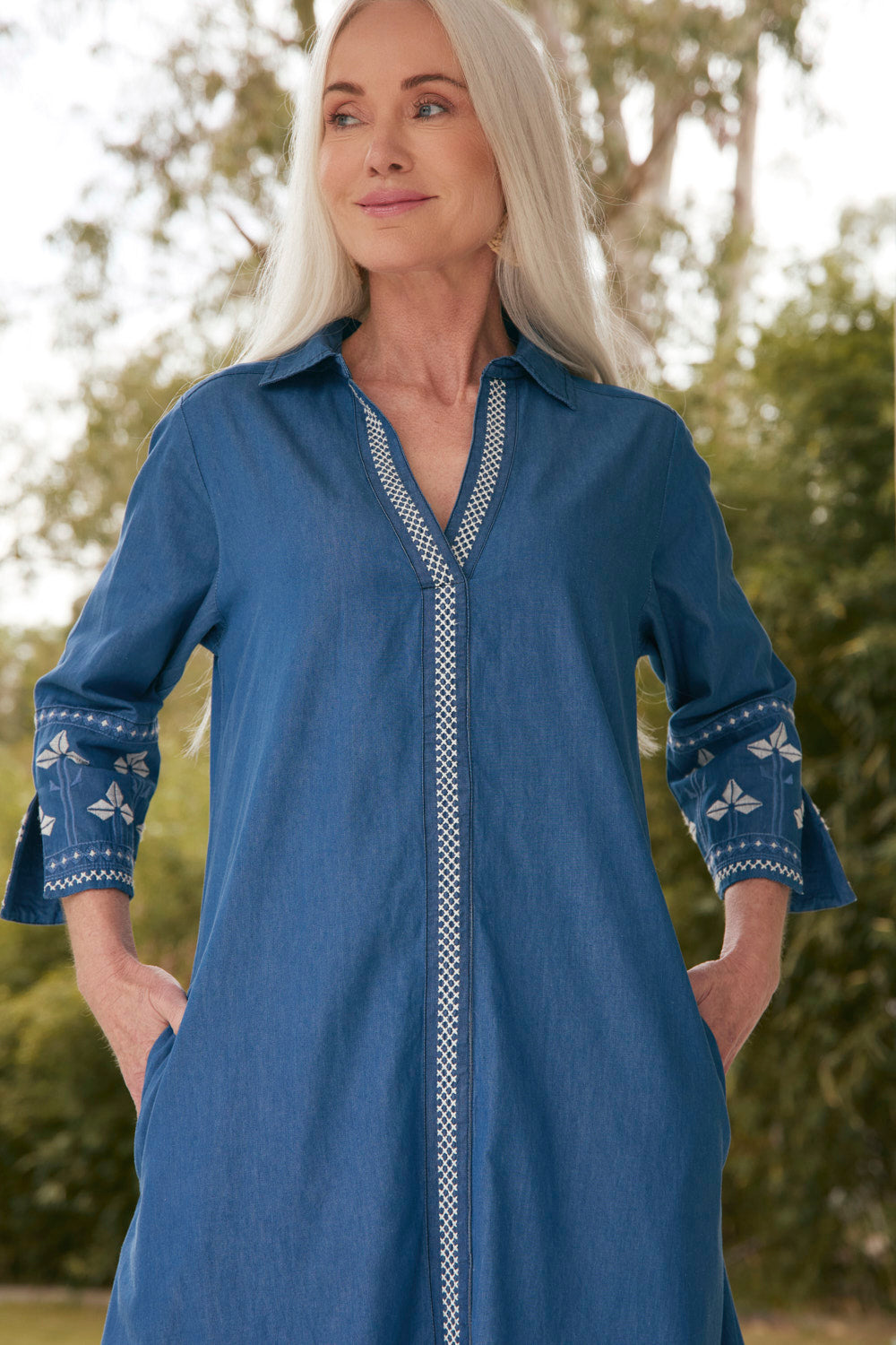 Anna Chambray Dress in Quebec