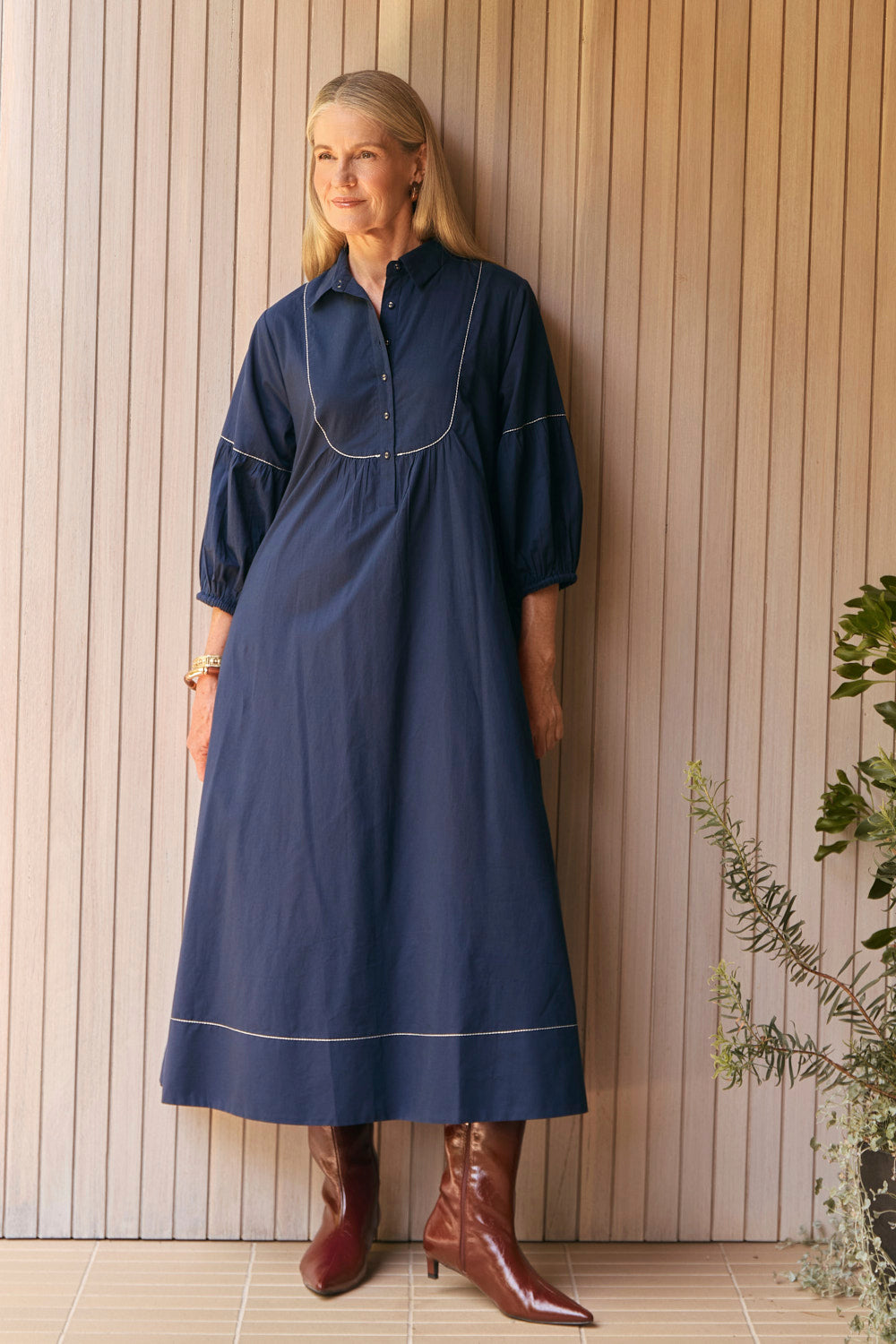 anya shirt dress Anya Collared Smock Dress in Seabreak