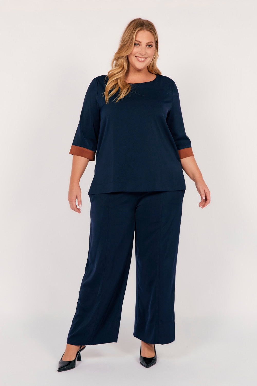 Camille Wide Leg Pant in Tribeca