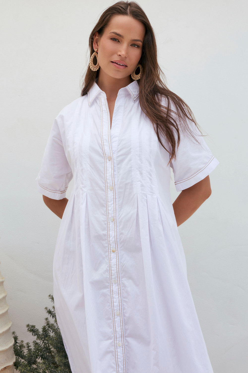 Bridget Pleated Dress in Vela