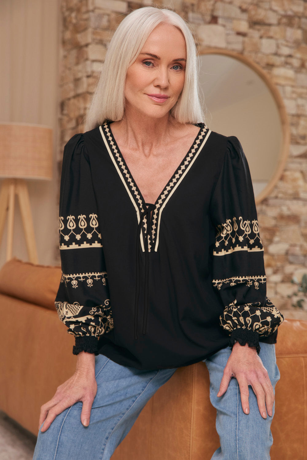 Cairo Boho Blouse in Baroque