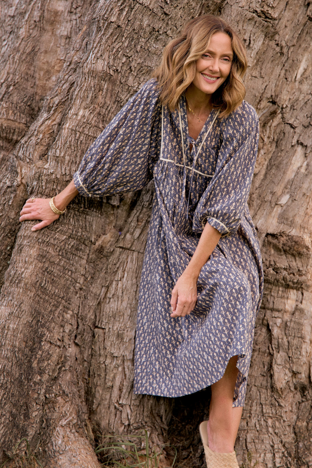 Cairo Midi Dress in Wildfern