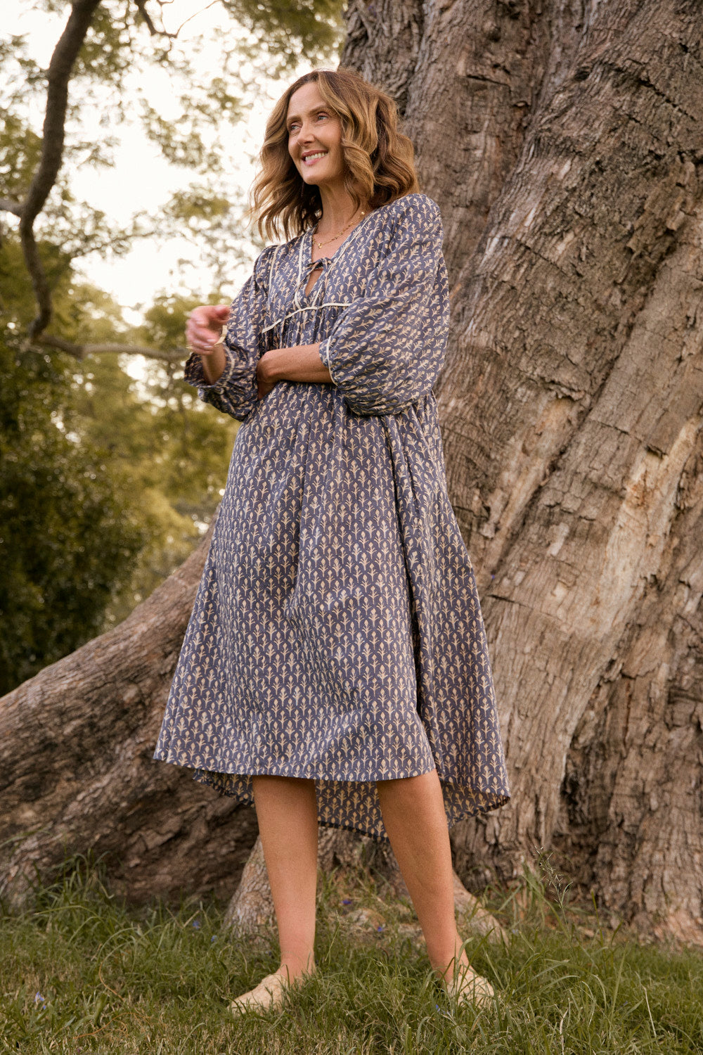 Cairo Midi Dress in Wildfern