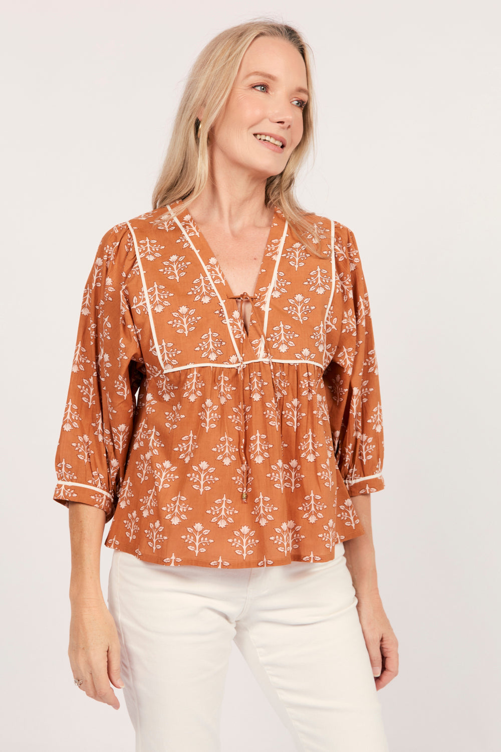 Cairo Boho Blouse in Millefiori