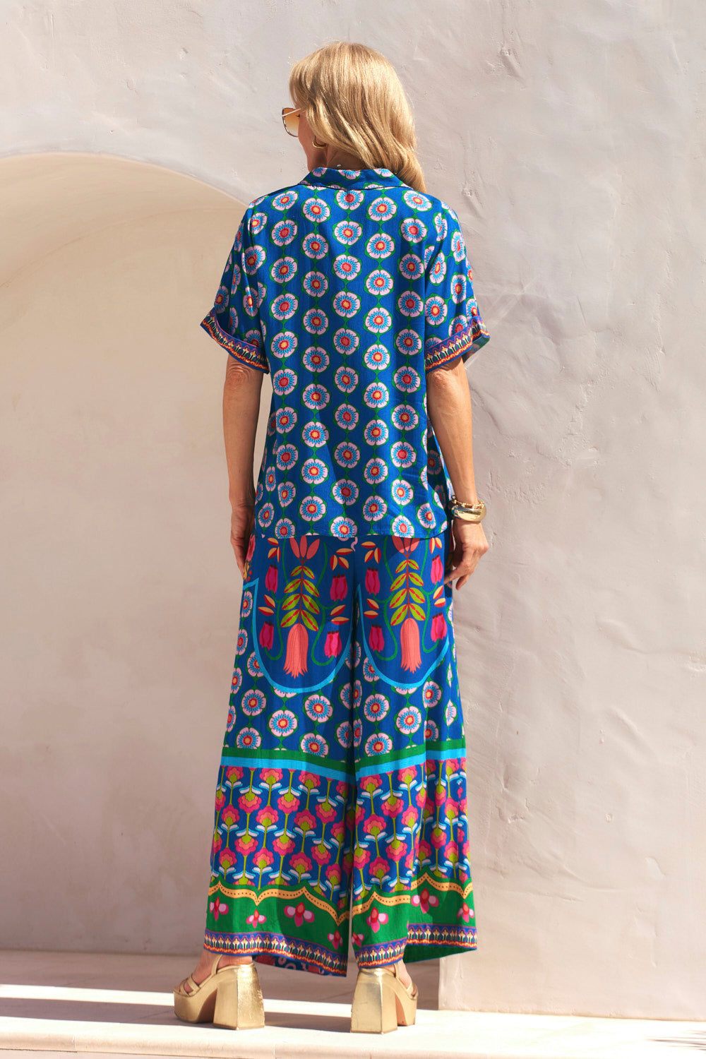 Evie Shirred Waist Pant in Paradiso