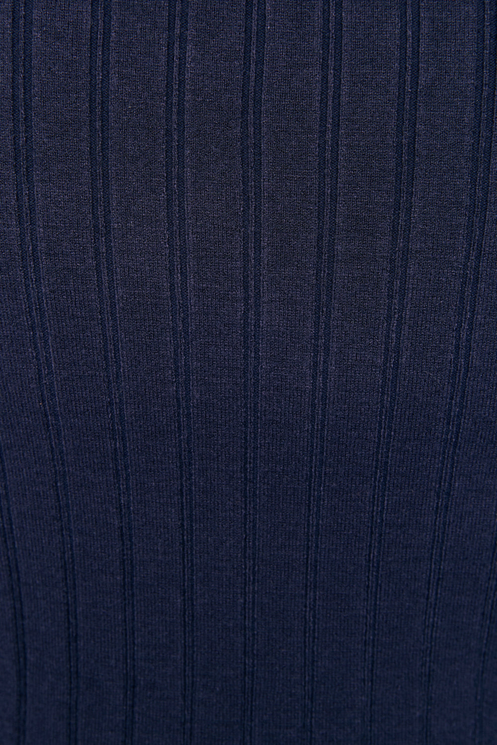 Collared Knitted Swing Dress in Navy