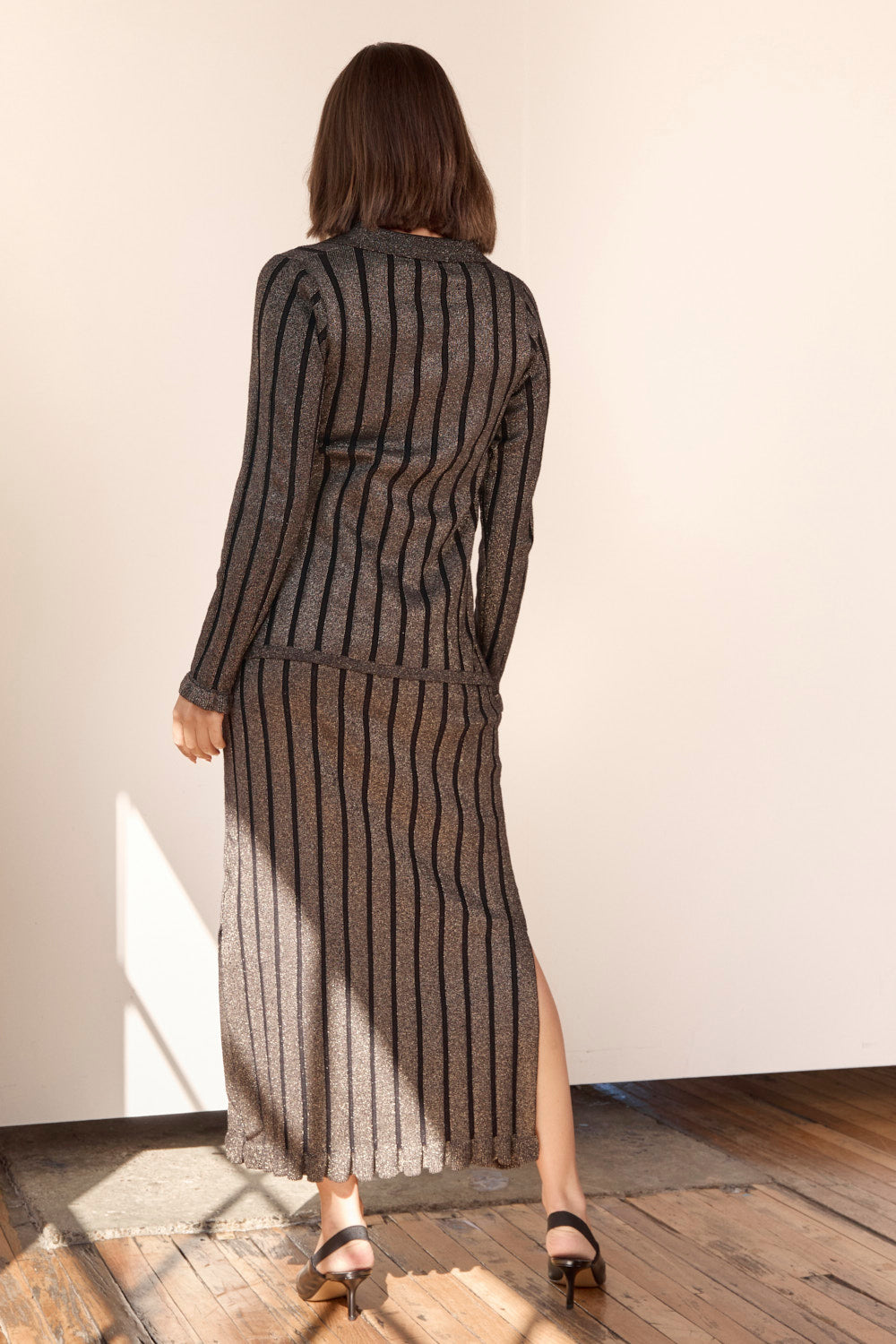Collared Knitted Top in Superstar