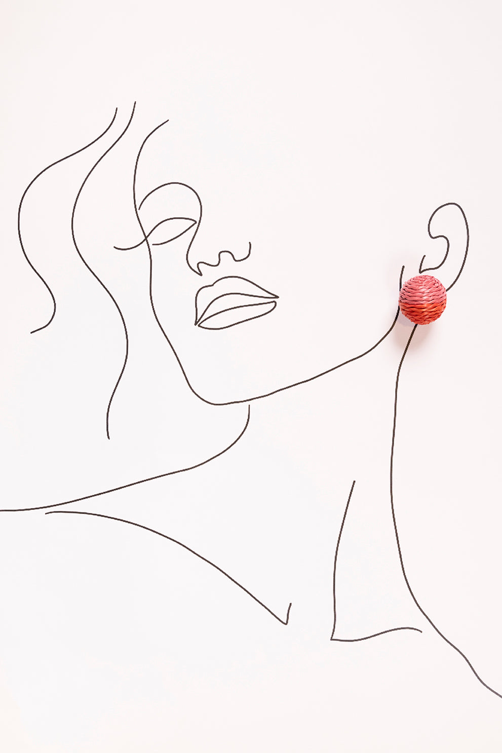 Contrast Woven Studs in Hot Pink and Red