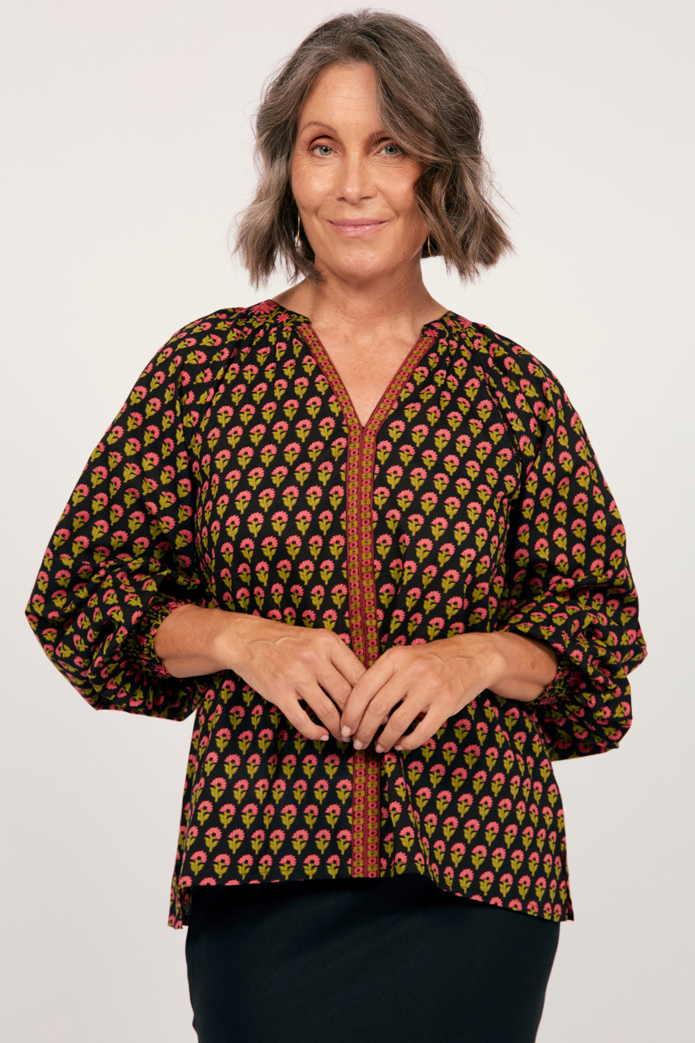 Danny V-Neck Top in Kashmir