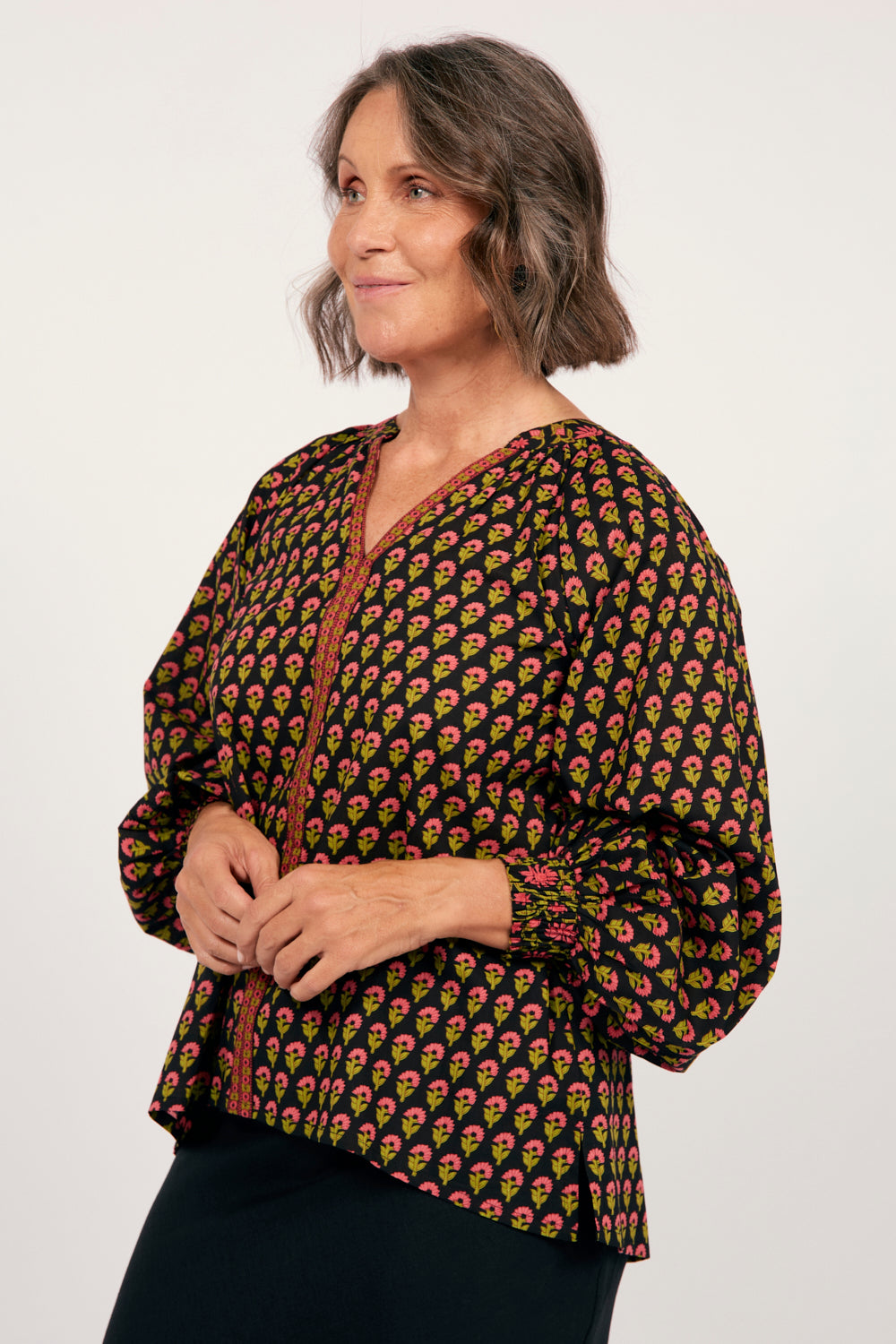Danny V-Neck Top in Kashmir