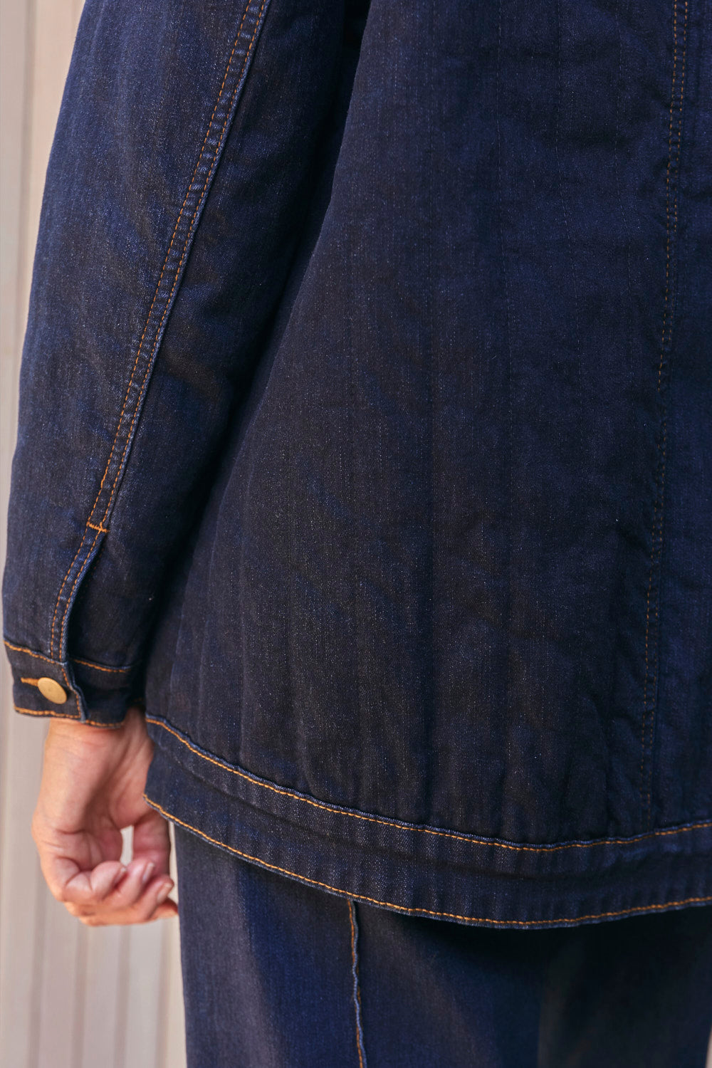 Denim Shacket in Dark Wash