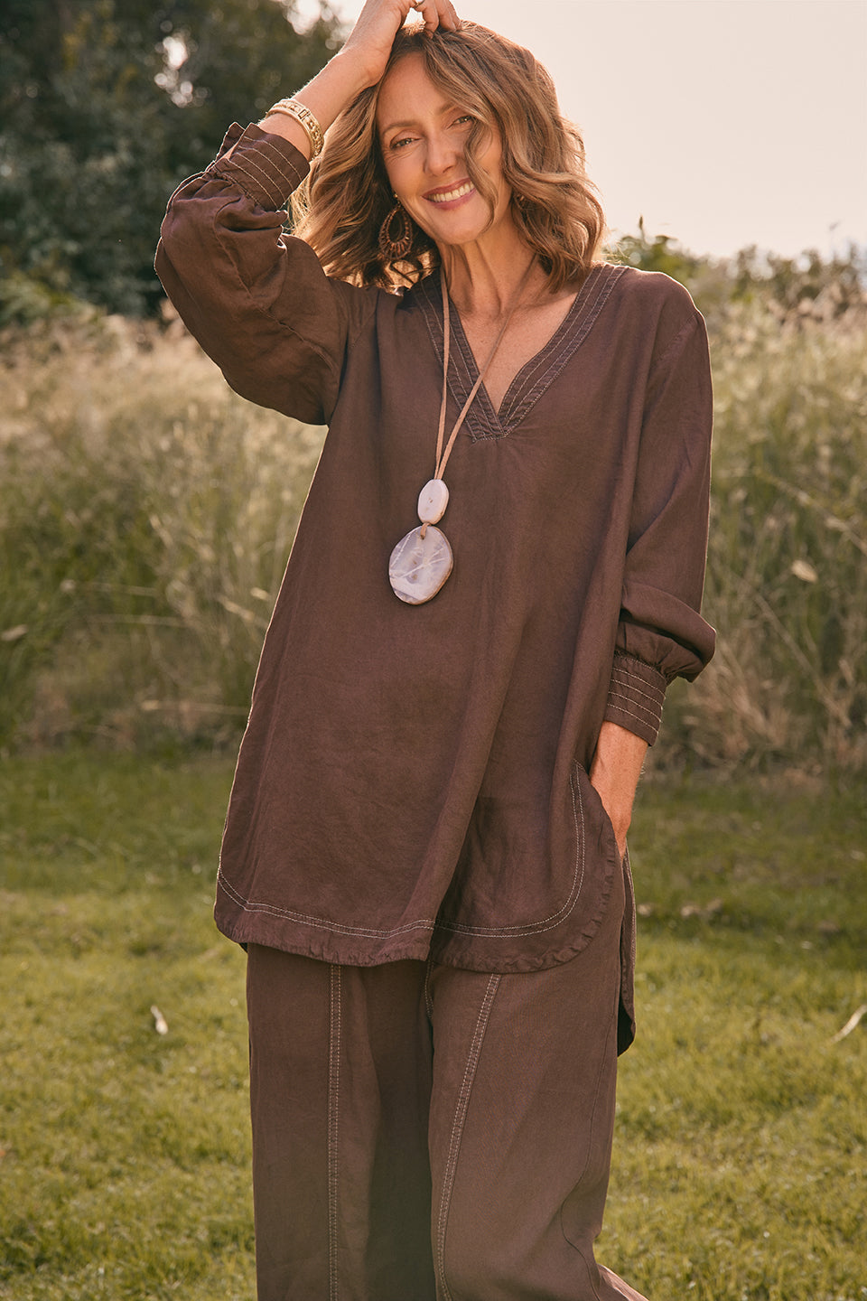 Desert Nomad Necklace in Natural, Necklace - Adrift Clothing