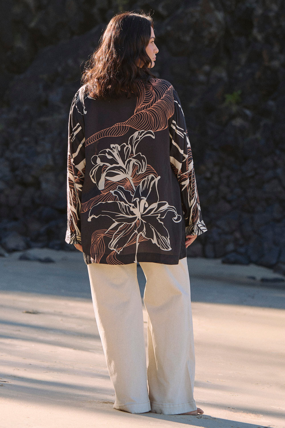 Jane Collared Shirt in Floral Terrain