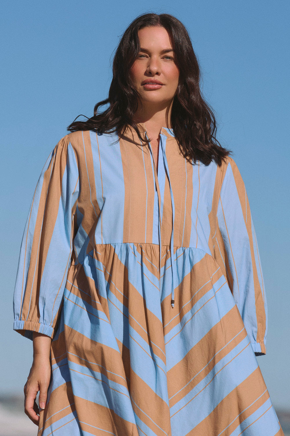 Tory Bias Cut Dress in Zephyr