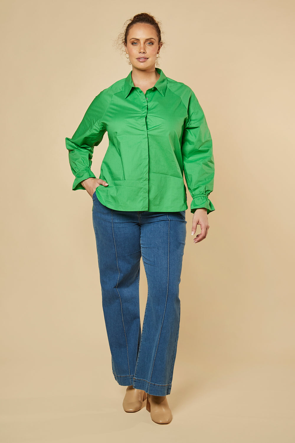 Ebony Frill Cuff Top - COMBINED LISTING