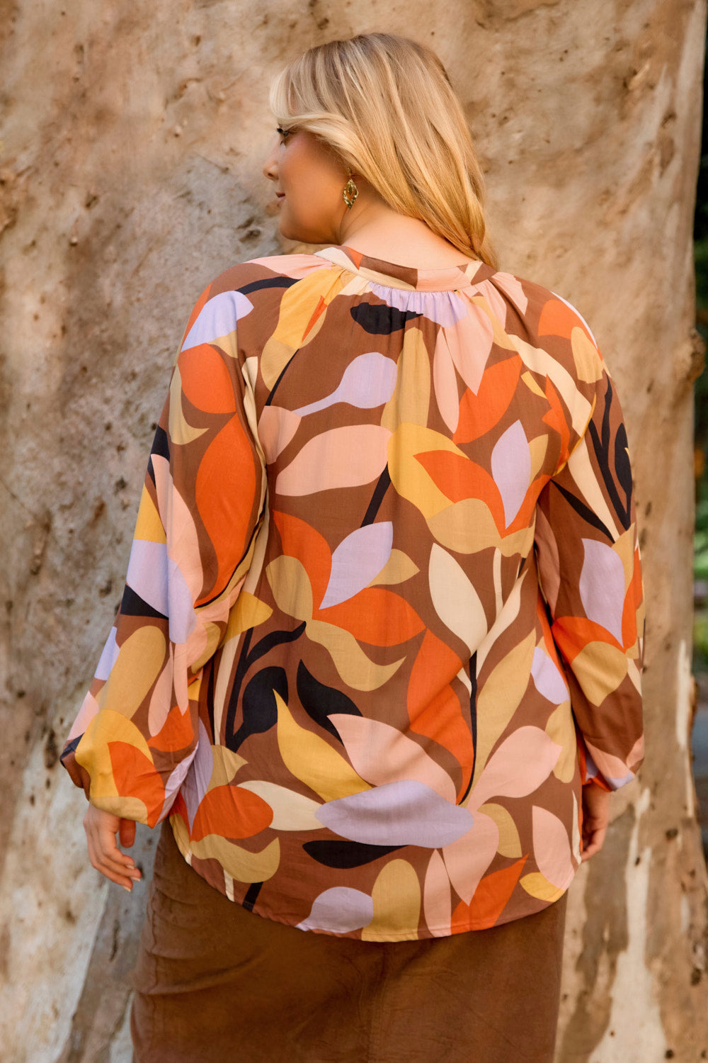Finch Billow Sleeve Top in Blaze