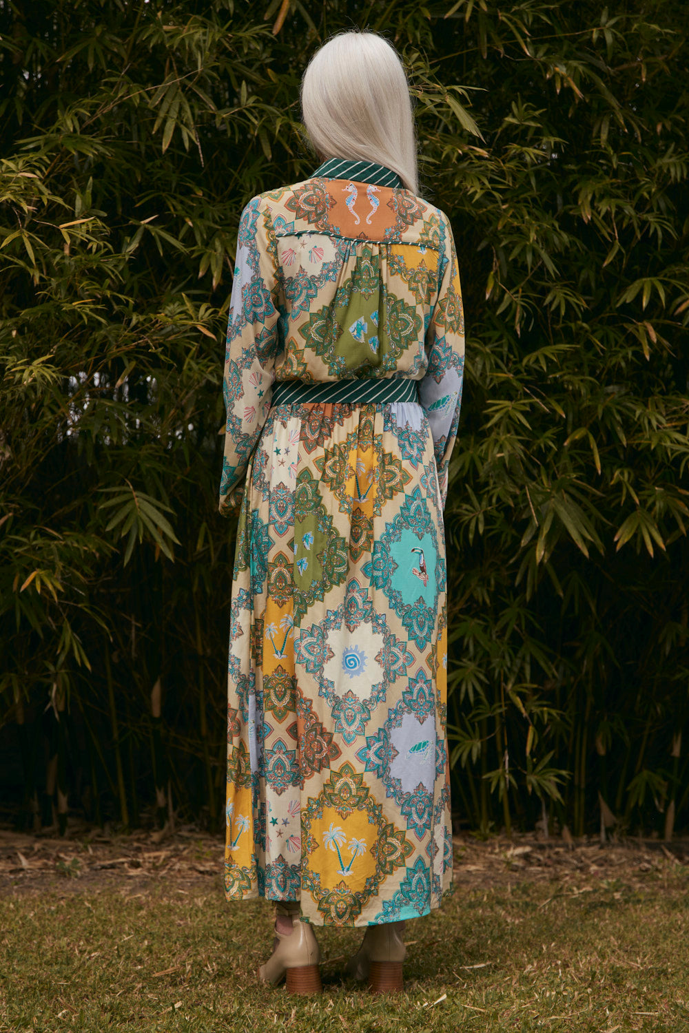 Ginette Billow Sleeve Dress in Odyssey