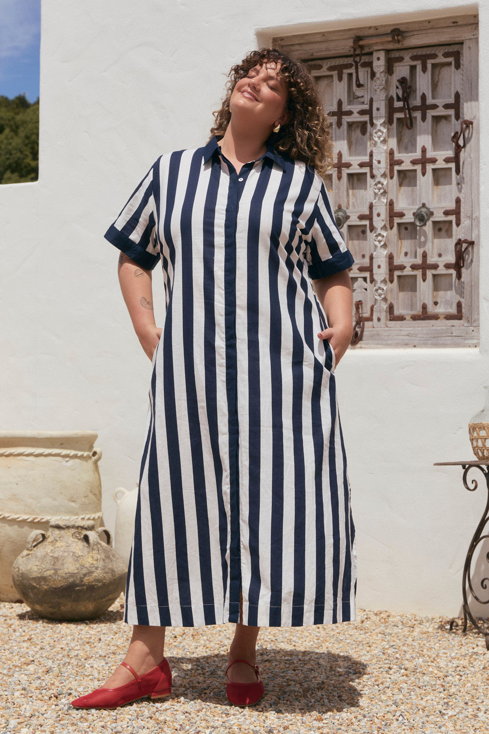 Gracie Shirt Dress in Voyager