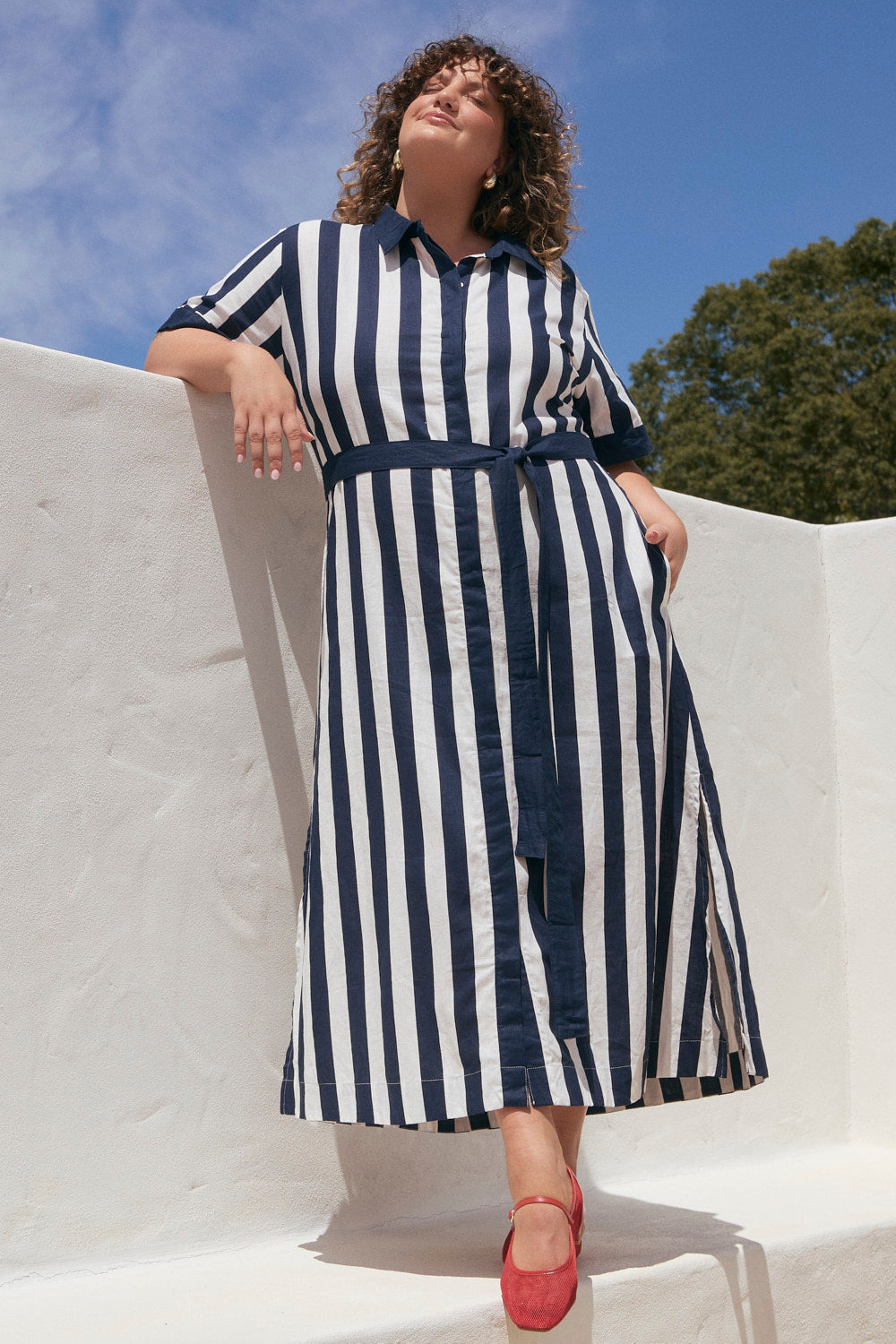 Gracie Shirt Dress in Voyager