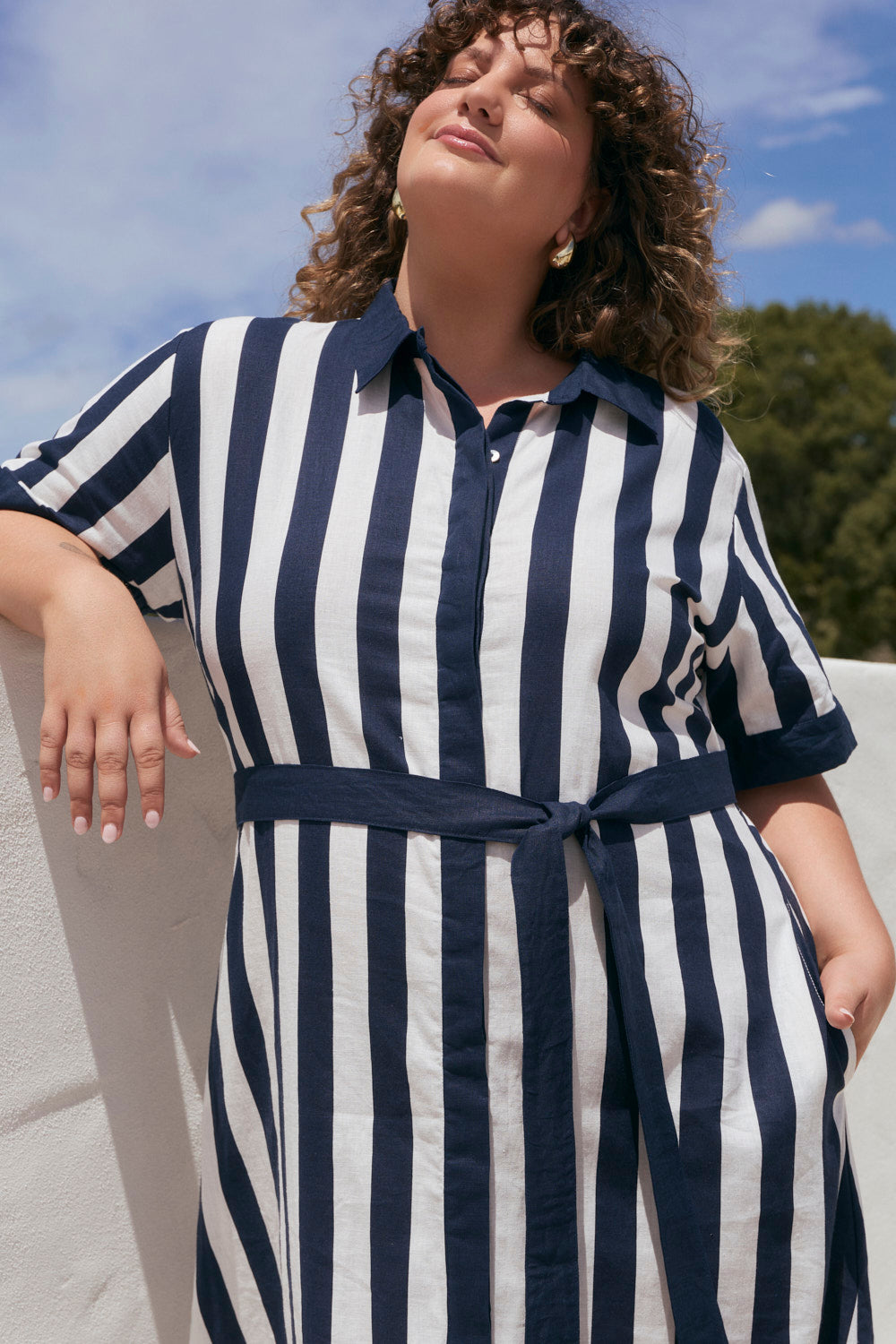 Gracie Shirt Dress in Voyager