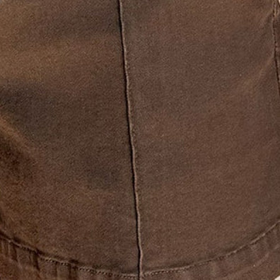 Lainey Denim A-Line Shorts in Chocolate