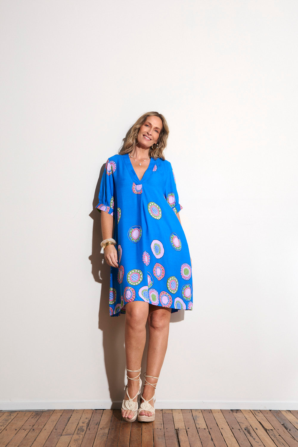 Kora Puff Sleeve Dress in Lumina