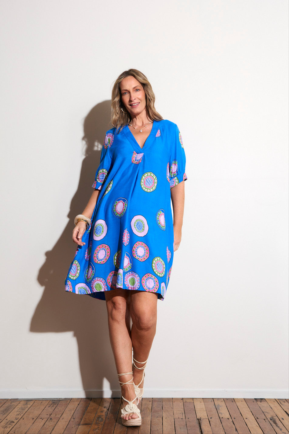 Kora Puff Sleeve Dress in Lumina