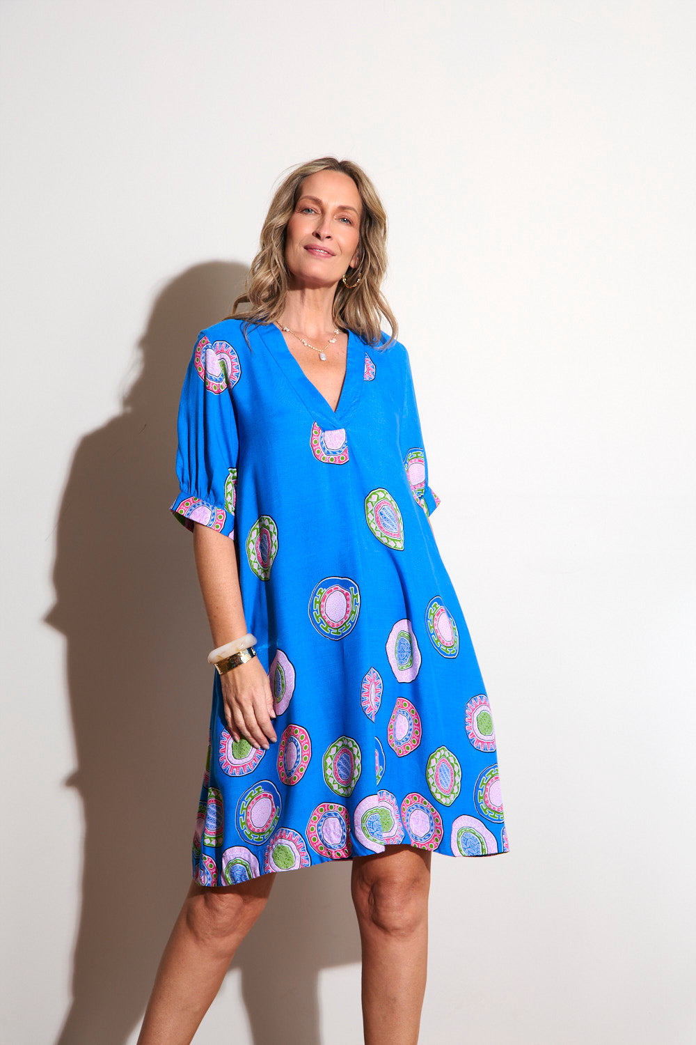 Kora Puff Sleeve Dress in Lumina