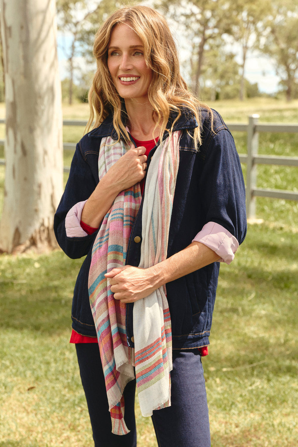 Homestead Plaid Scarf, Scarf - Adrift Clothing