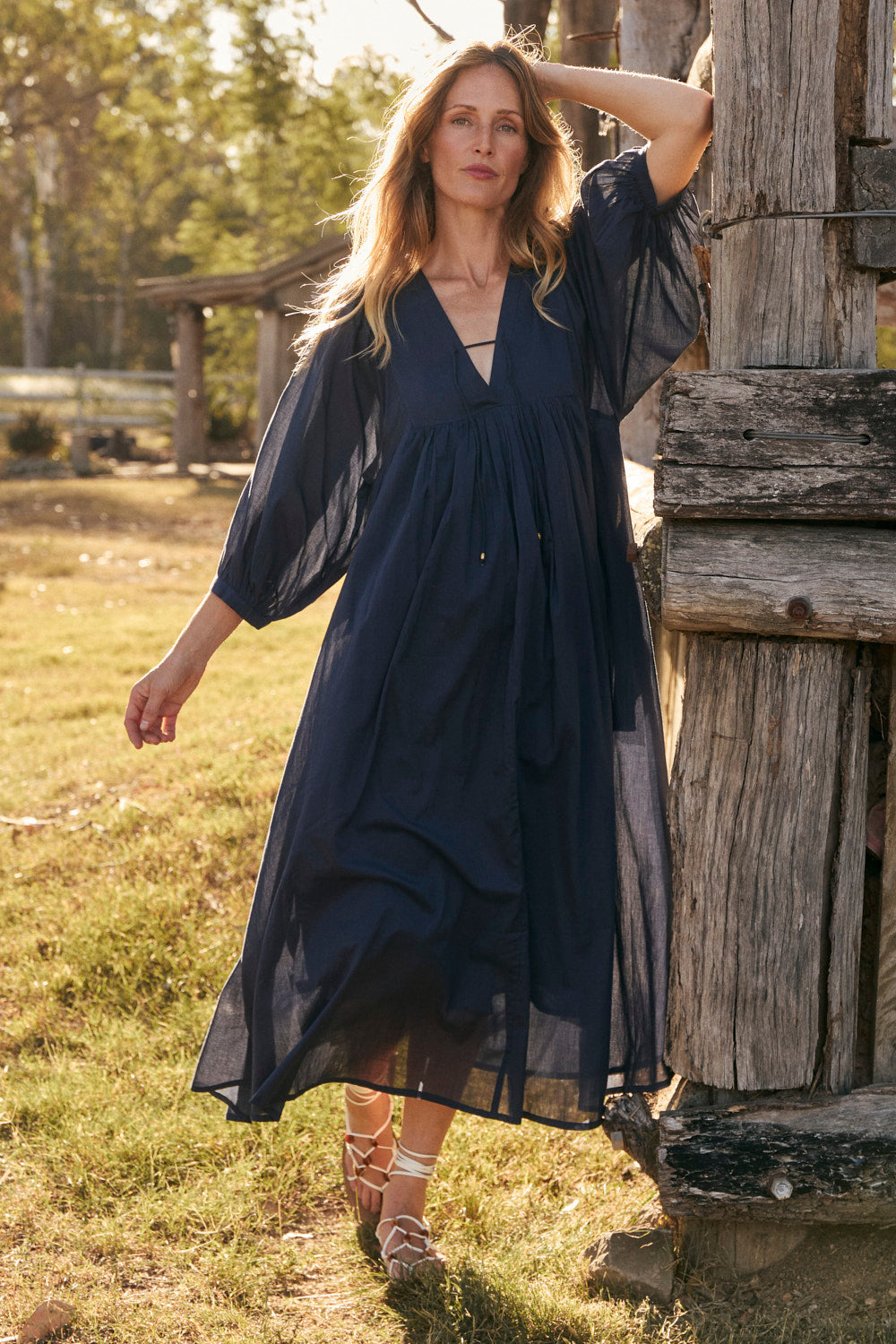 navy bohemian dress Celine Crochet Lace Tiered Boho Midi Dress - Navy Small | Women's Online Boutique | Boho Chic Style