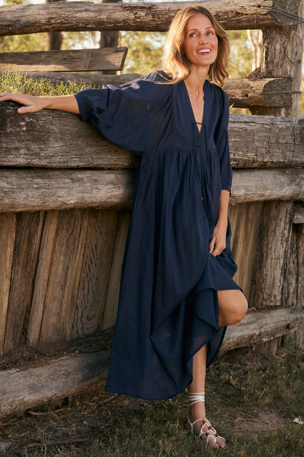 Cairo Boho Dress in Navy