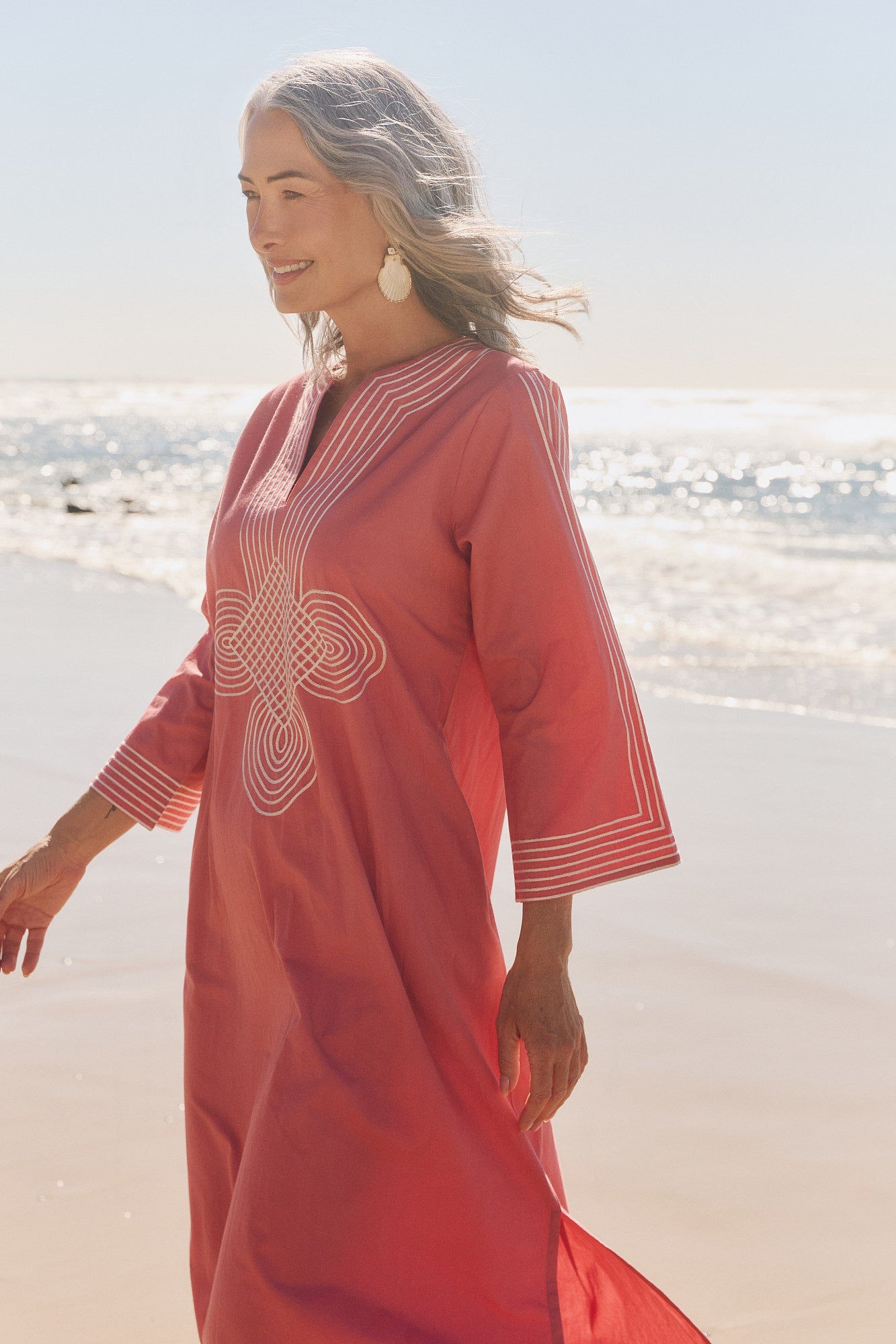 Sofia Bell Sleeve Tunic Dress in Duality Rose