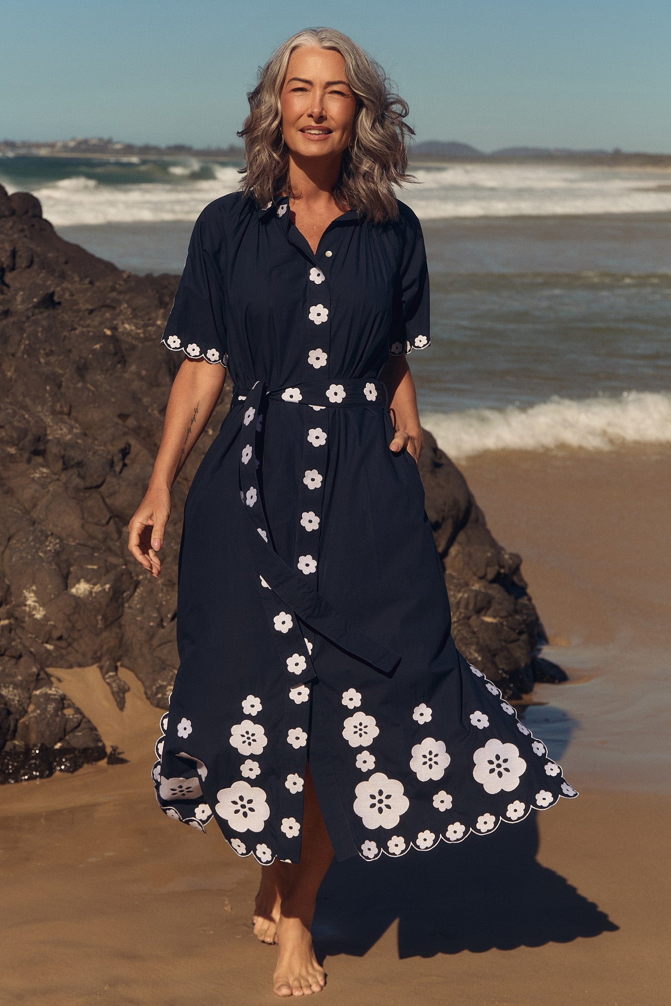 Matilda Collared Dress in Serenata