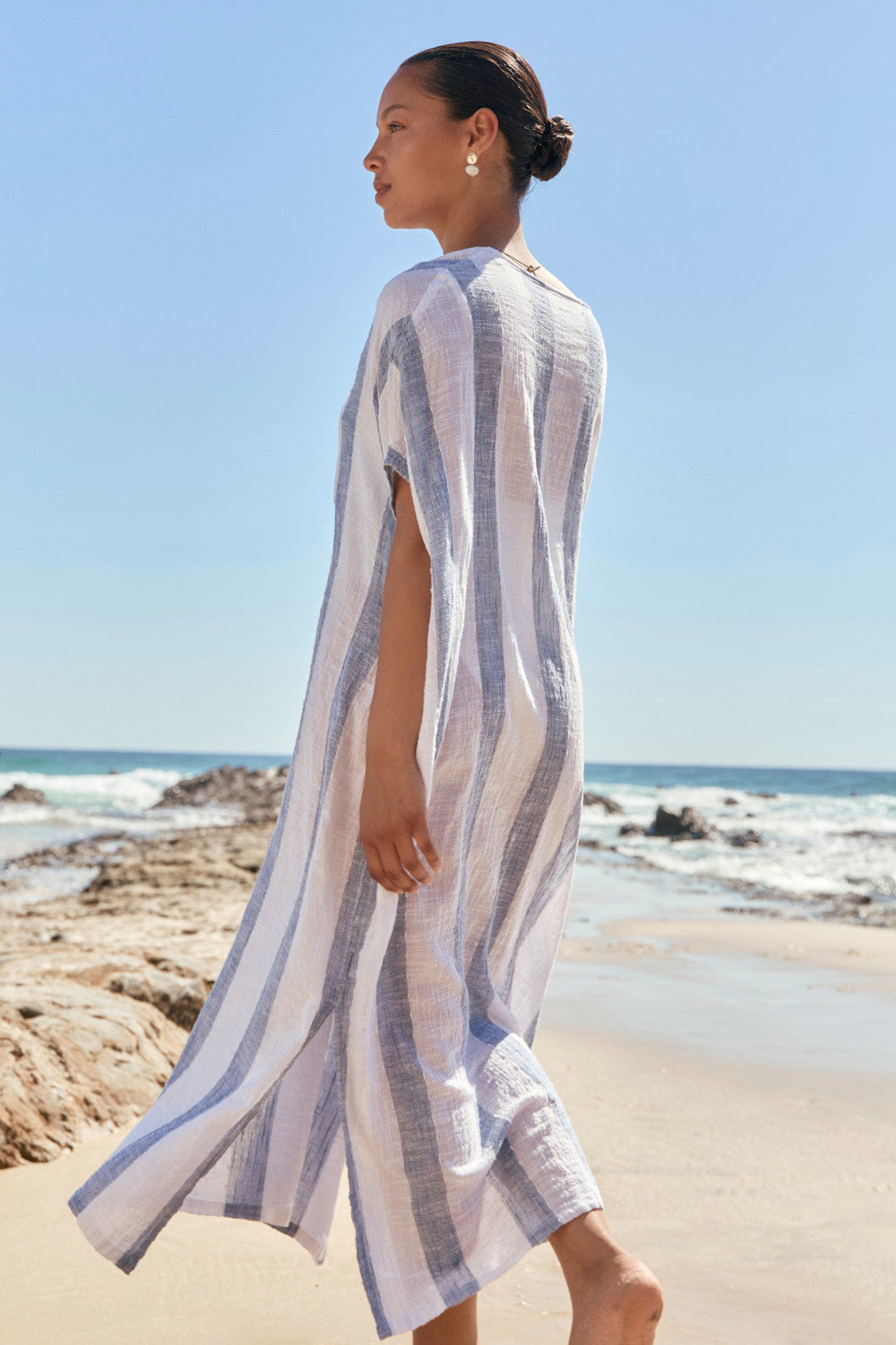 Leilani Kaftan in Blue Stripe