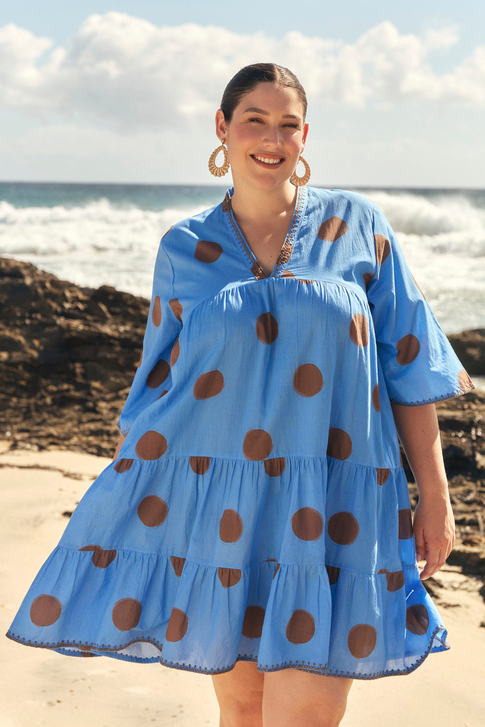 Mable Bell Sleeve Dress in Serendipity