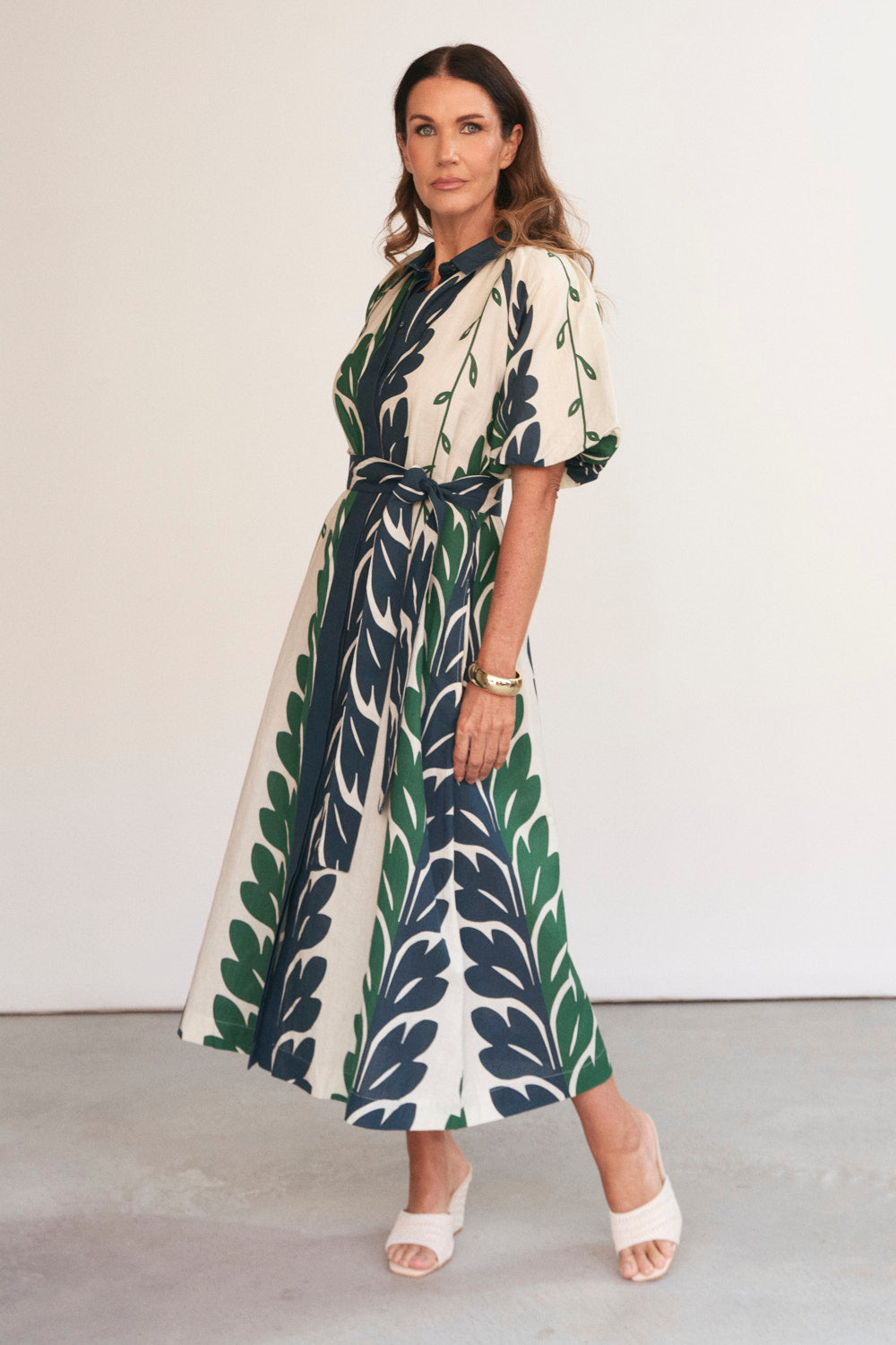 Matilda Collared Dress in Vineline