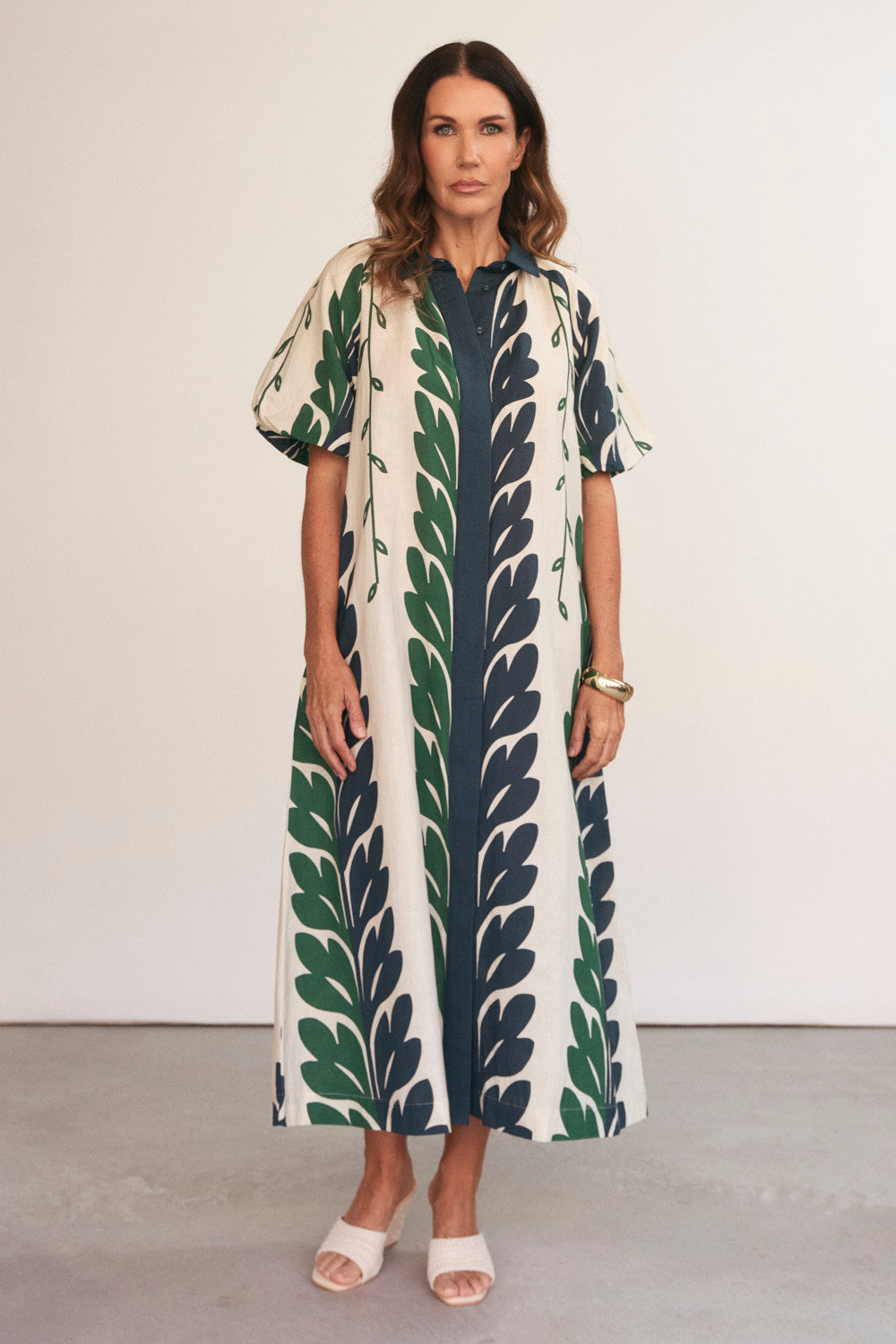 Matilda Collared Dress in Vineline