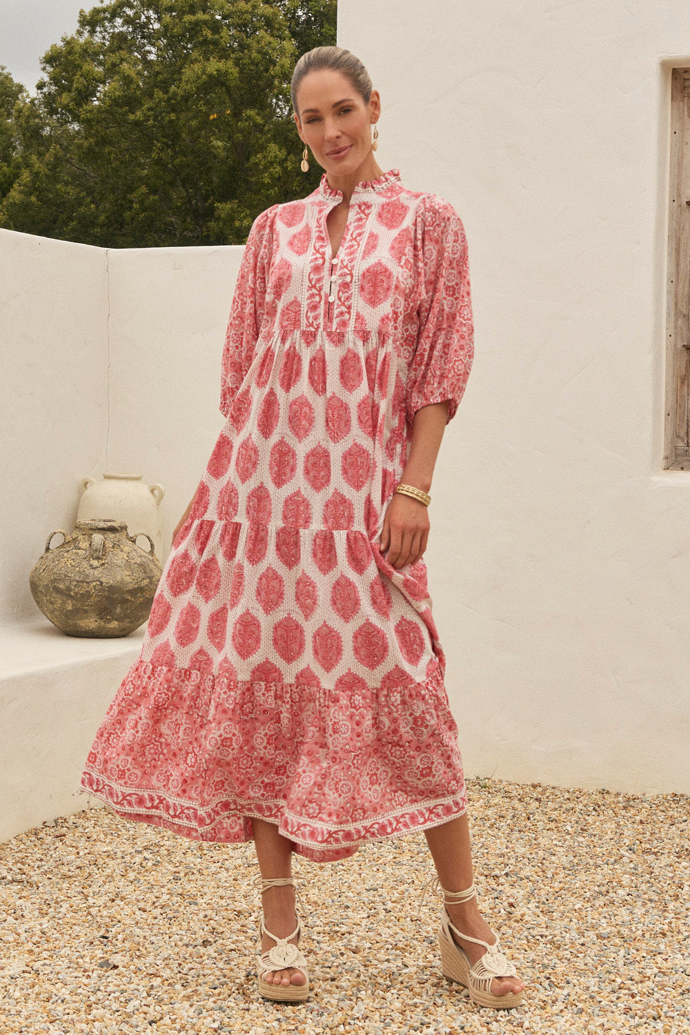 Mirabelle Frill Dress in Calypso