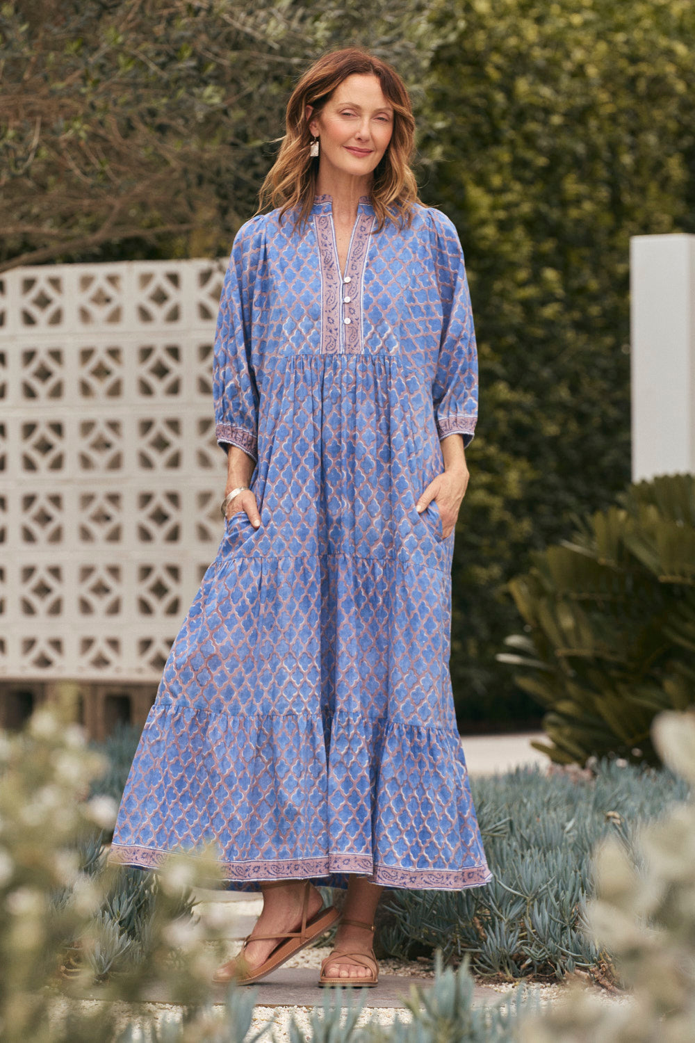 Mirabelle Frill Dress in Elowen, Maxi Dress - Adrift Clothing