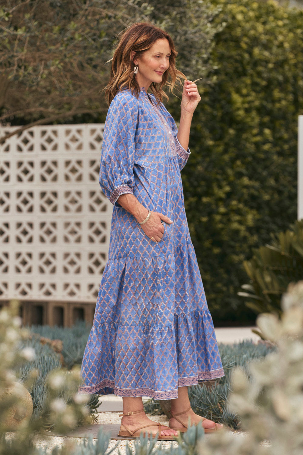 Mirabelle Frill Dress in Elowen, Maxi Dress - Adrift Clothing