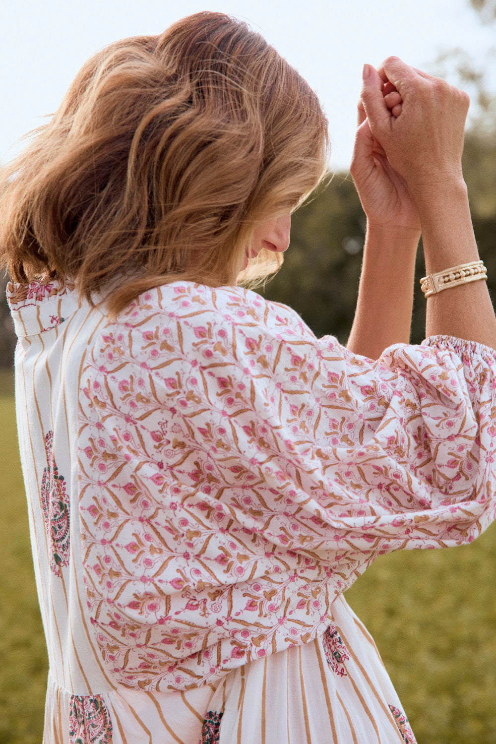 Mirabelle Frill Dress in Flower Field