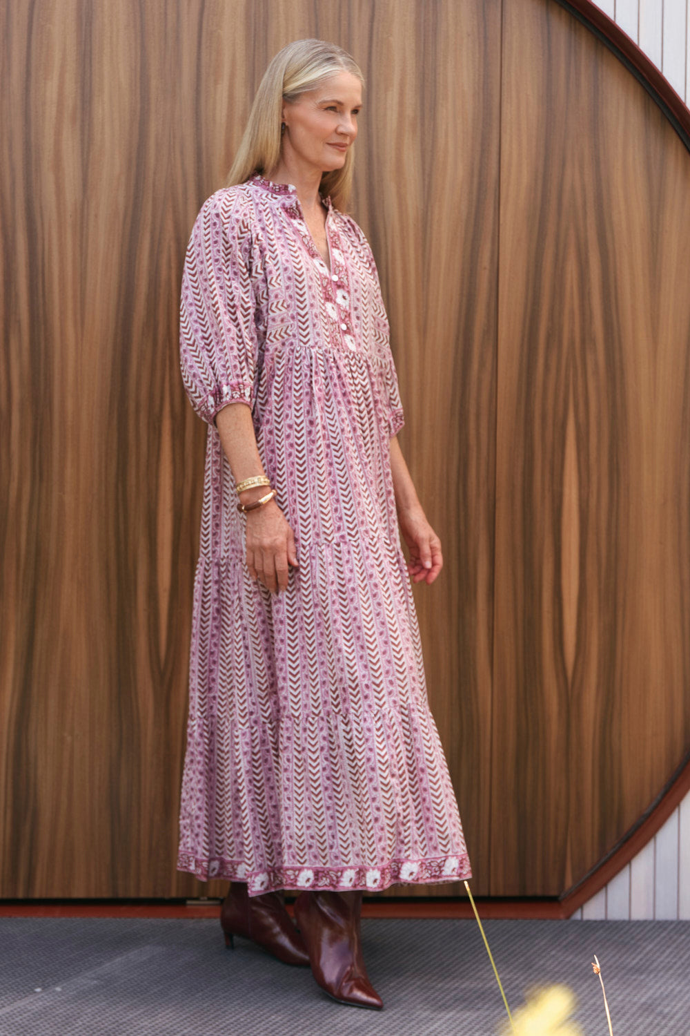 Mirabelle Frill Dress in Saffron