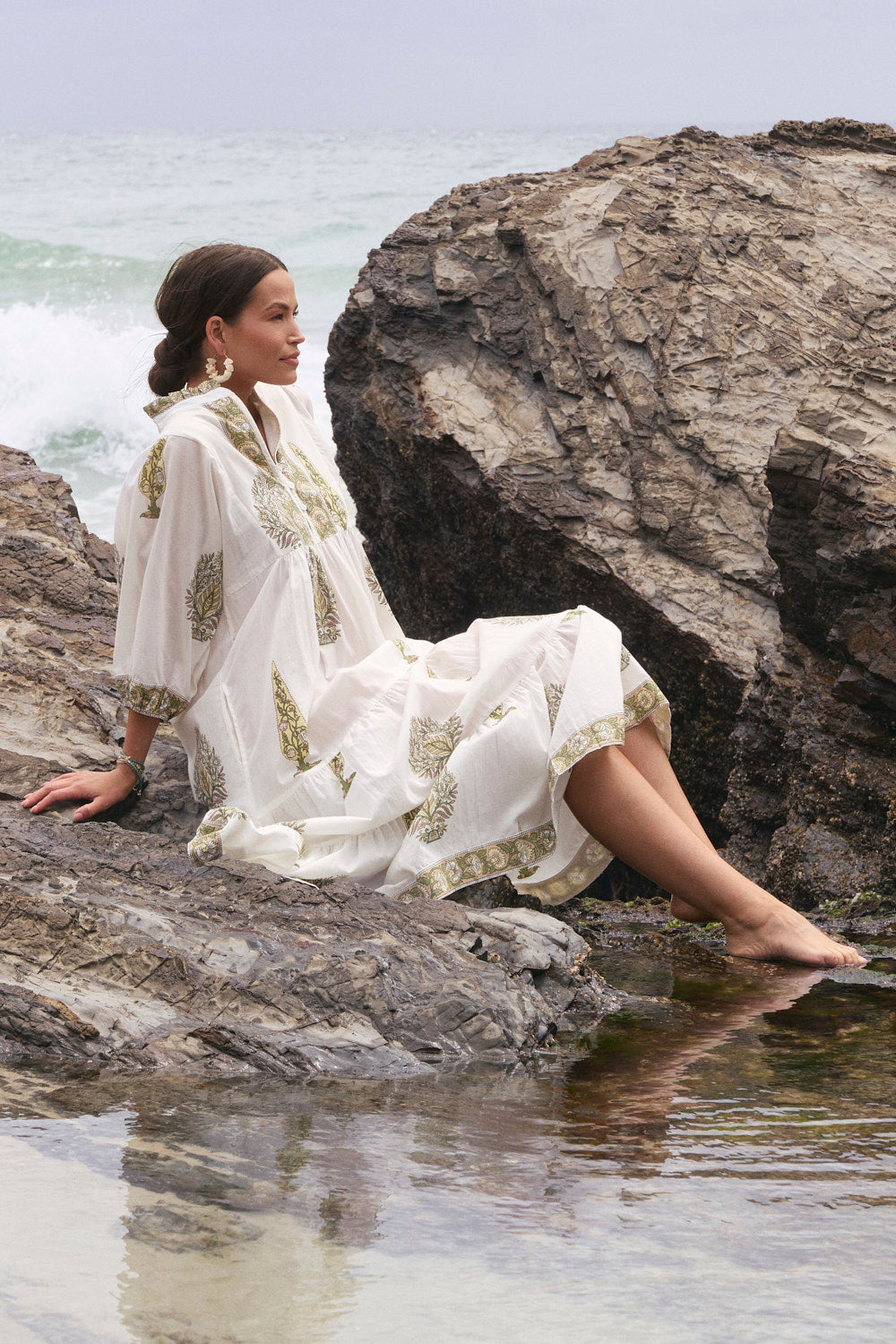 Mirabelle Frill Dress in Sagegrove