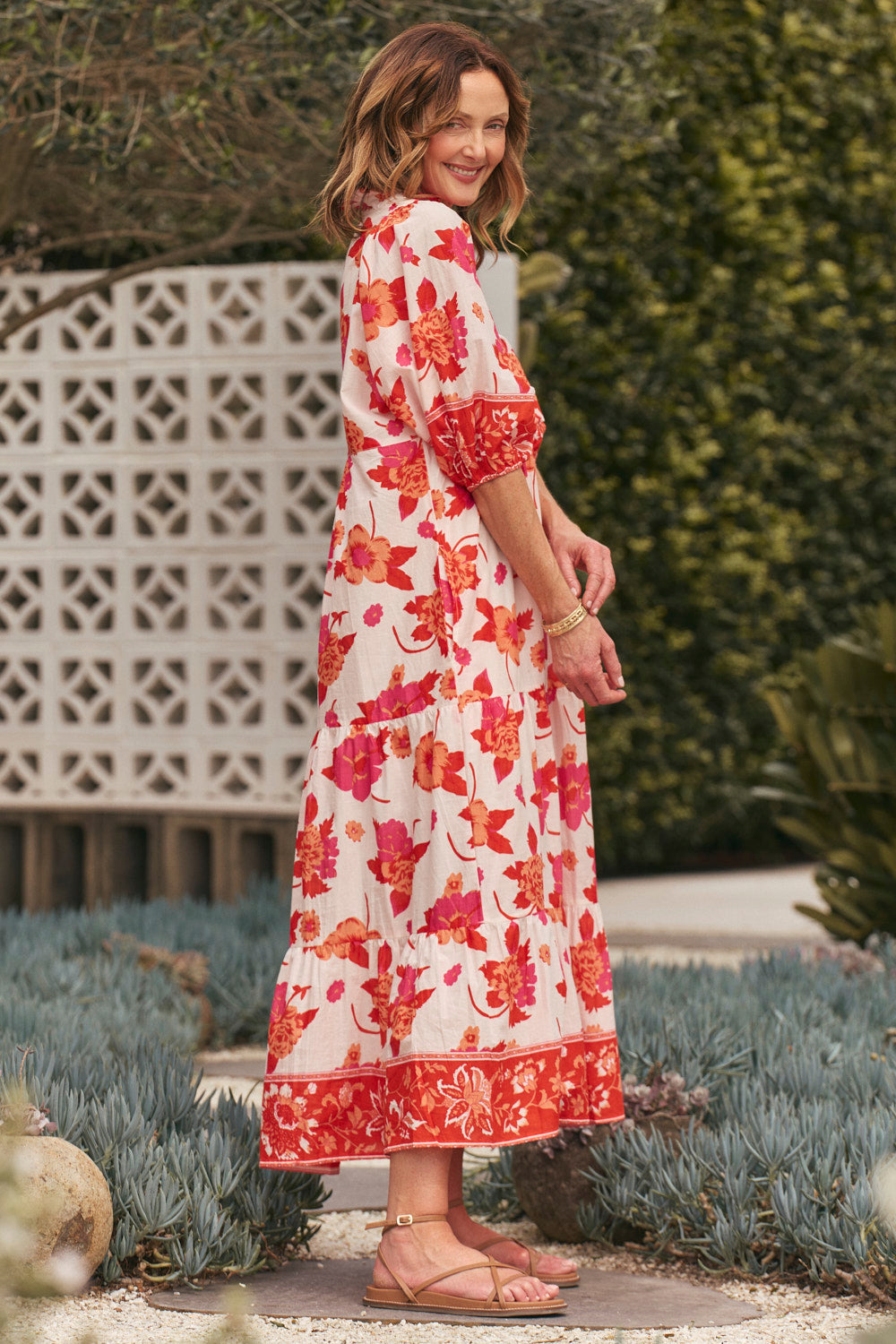 Mirabelle Frill Dress in Thistle