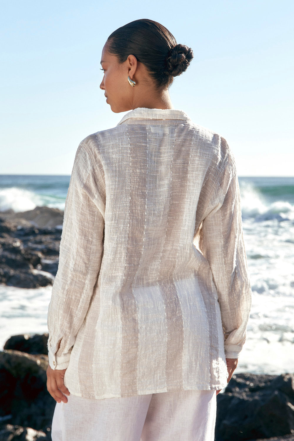 Natalia Shirt in Natural Stripe